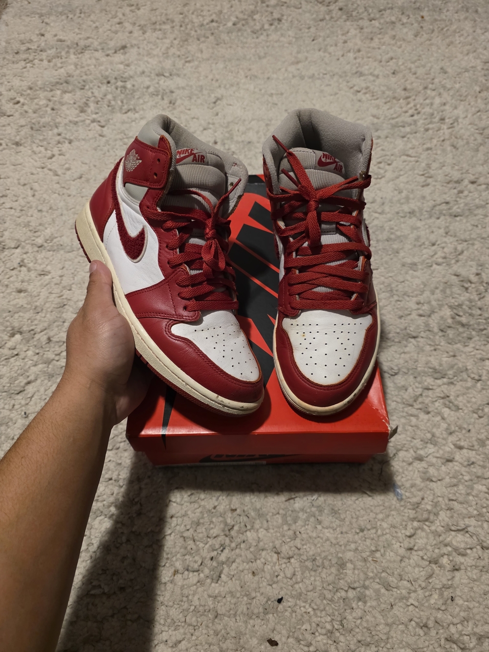 Jordan High-Top Sneakers - Red/White